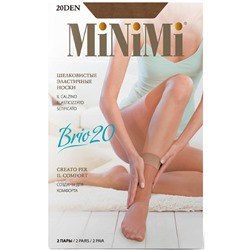 Носки женские MiNiMi Brio 20, капроновые, 2 пары