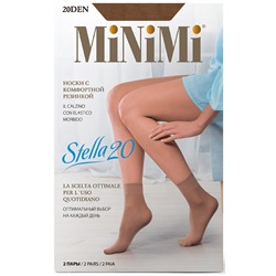 Носки женские MiNiMi Stella 20, капроновые, матовые, 2 пары
